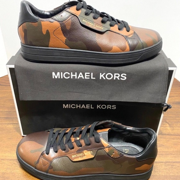 MICHAEL KORS Keating Camouflage Low-Top Sneakers EU43.5 = US10.5 - Picture 1 of 12